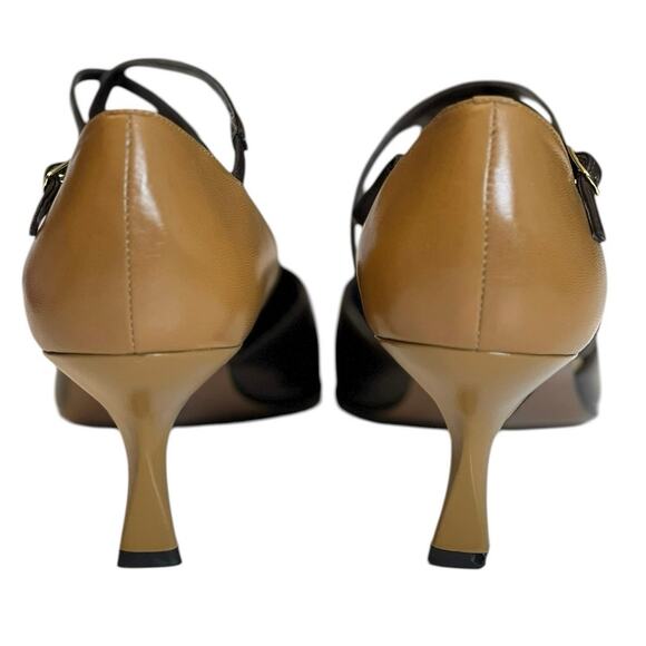 NIB 90s Vintage Marino Boutique Caramel Java Heels - 8 - Picture 5 of 11